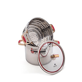 NỒI HẤP ELMICH INOX 304 RED VELVET 24CN EL5585