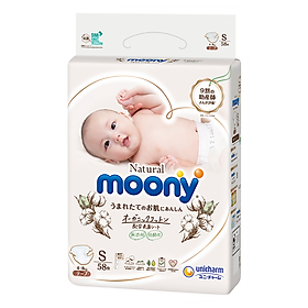 Tã Dán Moony Natural Bông Organic S58 (58 Miếng)