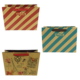 Combo 05 Túi Kraft Ngang Trung (23 x 17 x 8,5 cm) - Giao mẫu ngẫu nhiên
