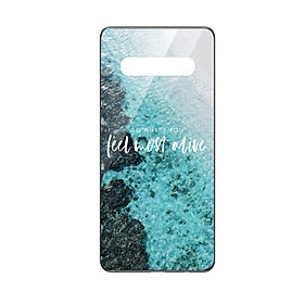 Ốp lưng KÍNH CƯỜNG LỰC VIỀN ĐEN cho Samsung Galaxy S10 FEEL MOST ALIVE - Hàng chính hãng