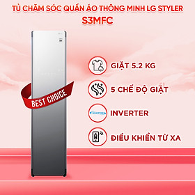Mua Tủ chăm sóc quần áo thông minh LG S3MFC Màu gương kính - hàng chính hãng( Chỉ giao HCM)