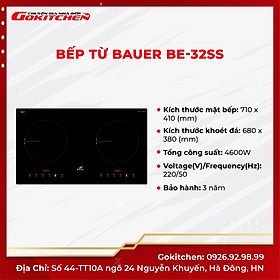 Bếp từ phong cách, nấu ăn nhanh BAUER BE-32SS - Gokitchen - Hàng chính hãng