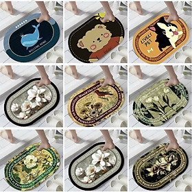 Mua Combo 6 Tấm Thảm Tròn Để Nhà Tắm   Nhà Bếp   Phòng Khách ( Họa Tiết Hoạt Hình Giao Ngẫu Nhiên )