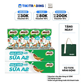 COMBO 2 Thùng 48 Hộp Sữa Nestlé MILO A2 MỚI  (110ml/Hộp)