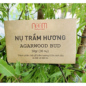 Nụ Trầm Hương (30 nụ) - Noom (90% bột giác trầm và trầm, 10% bột bời lời)