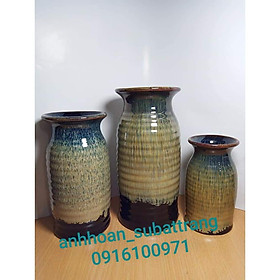 Mua Bộ 3 lọ hoa sứ Bát Tràng men hỏa biến