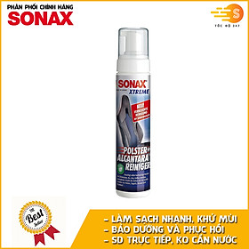 Chai xịt bọt làm sạch nhanh và khử mùi hôi trên vải, thảm, nỉ Sonax 206141 250ml - Dùng được cho pa-nen, trần xe, nệm ghế, nhựa và alcantara