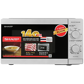 Lò vi sóng có nướng Sharp R-G211TV-SL 21 lít - Hàng chính hãng - Bảo hành 12 tháng