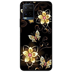 Ốp lưng dành cho Vivo Y21 - Vivo Y21s mẫu Bướm Hoa Vàng