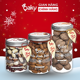 Quà Tặng Oaky - Combo Hạt Dinh Dưỡng Cao Cấp Hạnh Nhân, Quả Óc Chó, Hạt Hỗn Hợp - Tặng Túi Giấy Sang Trọng