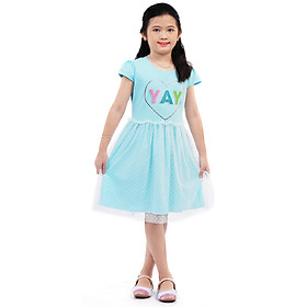 VÁY BÉ GÁI TỪ 11-38 KG, ĐẦM THUN BÉ GÁI TAY NGẮN TÙNG XÈO,ĐẦM BÉ GÁI IN TRÁI TIM KIM TUYẾN TỪ 2-12 TUỔI - 1487