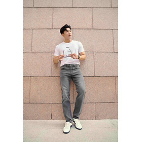 Quần Jean Nam Ninomaxx Form Straight DUALCORE LIGHTWEIGHT DENIM Màu Xám Siêu Nhẹ Co Giãn Tốt Độ Bền Cao 2208061