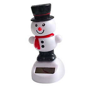 Solar Powered Dancing Figurine Home Car Ornament Kids Toy Gift Snowman