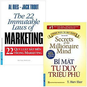 Combo Sách 22 Quy Luật Bất Biến Trong Marketing + Bí Mật Tư Duy Triệu Phú (Bộ 2 Cuốn)