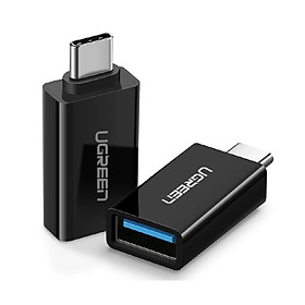 Hình ảnh Đầu chuyển đổi USB-C dương Sang USB 3.0 âm màu Đen Ugreen TC20808US173 Hàng chính hãng.