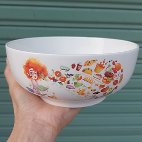Mua Set 06 Tô sứ cao cấp cỡ đại hoạ tiết siêu đẹp 18cm