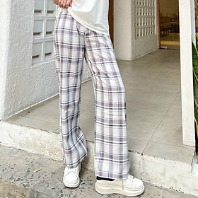 QUẦN DÀI COTTON ỐNG RỘNG CARO