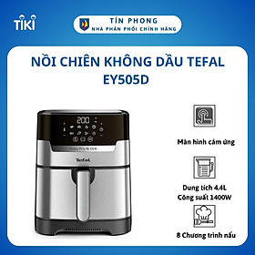 Mua Nồi chiên không dầu Tefal EY505D - Dung tích 4.2 Lít - 8 chương trình nấu tự động - Kiểm soát nhiệt độ 80-200 độ C - Hàng chính hãng