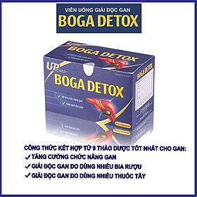 Viên uống thải độc gan BOGA DETOX - Tăng cường chức năng, hỗ trợ giải độc gan, công thức kết hợp 9 loại thảo dược qqu