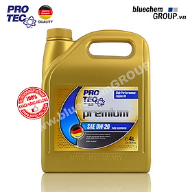 Dầu nhớt bluechem Tổng hợp toàn phần cao cấp PRO-TEC premium SAE 0W-20 Fully-Synthetic ILSAC GF-5