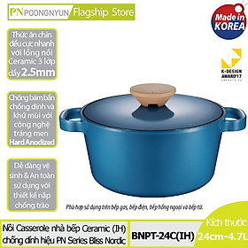 Nồi Ceramic Hard Anodized PoongNyun BNPT-24C(IH) - Size 24cm