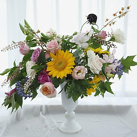 Metal Flower Vase Dried Flower Plants Candle Holder Table Centerpiece