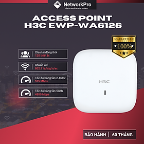 Mua Bộ Phát WiFi 6 H3C EWP-WA6126 Hàng Chính Hãng – Tốc Độ 5375Mbps  Chịu Tải 120 User