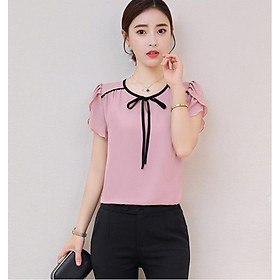 Aó công sở vai nhúng tay búp sen