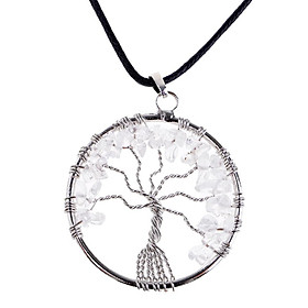 Tree Of Life Pendant Crystal Necklace Gemstone Jewelry Mothers Day Gifts for Women