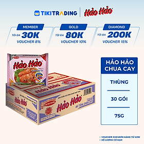 Thùng 30 gói mì Hảo Hảo Tôm Chua Cay 75g