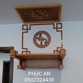 Mẫu bàn thờ trơn đẹp đơn giản thờ phật đặt tại phòng khách size 80-48, giao đầy đủ y hình