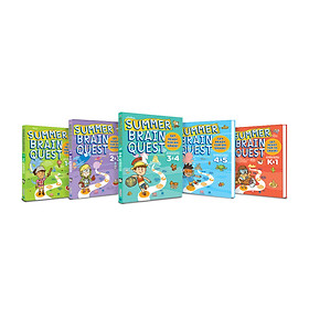 Combo 5 cuốn Summer Brain quest cho trẻ 5-10 tuổi