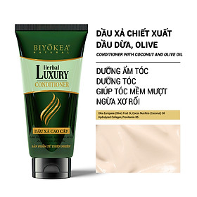 Dầu xả bồ kết thảo dược, kích thích mọc tóc, dưỡng tóc, ngừa xơ rối, phục hồi tóc suôn mượt Herbal Luxury Biyokea 320ml