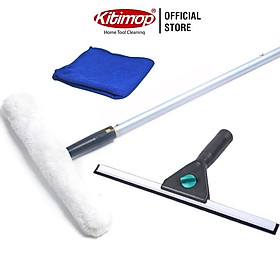 Bộ dụng cụ lau kính cán dài 1,2m Kitimop-A1 dùng làm sạch cửa kính cao dưới 3m - Hàng chuyên dụng nhập khẩu