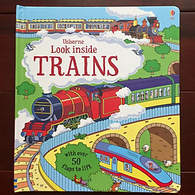 [Download Sách] Look inside Trains - sách lật giở cho bé 5-8 tuổi