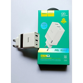 Mua Cốc Sạc Nhanh PD 30W Hoco N21-Pro 3 Cổng Sạc (2 Cổng USB + 1 Cổng Type C) - Hàng Nhập Khẩu
