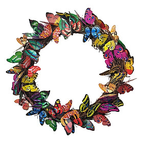 Colorful Butterfly Wreath for Front Door 15" Garland  Decor