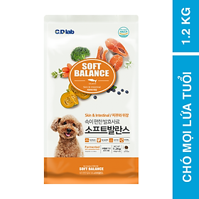 [1.2KG ] - Thức ăn hạt mềm cho chó mọi lứa tuổi vị cá hồi  SOFT BALANCE - túi nguyên 1.2kg