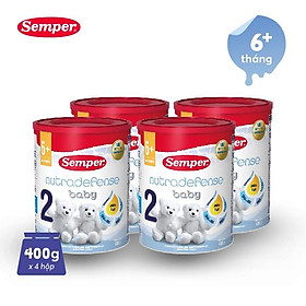 Combo 4 Sữa bột công thức Semper Nutradefense Baby 2 400g hộp