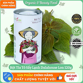 Bột Tía Tô Hữu Cơ Sấy Lạnh Nguyên Chất Dalahouse - Lon 120g - Hỗ trợ trị bệnh gút- Hỗ trợ điều trị cảm cúm - Làm sáng da, thải độc.