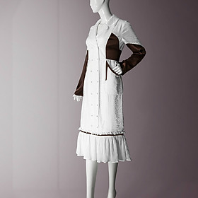 Đầm Yên Mộc Mentosa, đầm sơ mi tay dài, đầm công sở thiết kế cao cấp, đầm đuôi cá