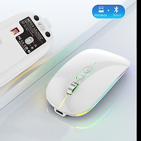 Mua Chuột led không dây M103 Bluetooth + USB Wireless 2.4G - Pin sạc cổng typeC