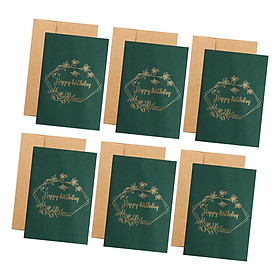 6 Pieces Greeting Cards with Envelopes, Winter Holiday Cards Folded for Family Friends Gifts, Christmas Party Favor