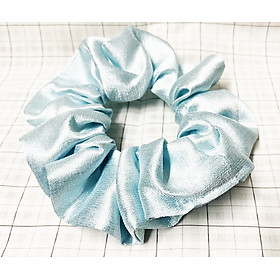 Cột tóc scrunchies vải dày màu xanh ngọc cực sang, đeo cột tóc đều đẹp - loại big size (mẫu mới )