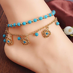 Fashion Gold Double Ankle Anklet Bracelet Barefoot Sandal Beach Foot Jewelry
