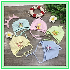 Mũ sơ sinh cho bé trai gái cotton đẹp MU01