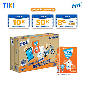 Thùng 48 hộp thức uống từ sữa chua lên men tự nhiên hiệu Fristi 100ml