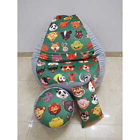 Mua COMBO Bộ Ghế Lười Hạt Xốp 3 Món Cute (KÈM HẠT XỐP)