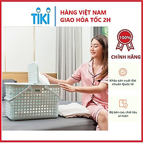 Mua Giỏ đựng quần áo Hokori Việt Nhật- Làn đi sinh có nắp cho mẹ và bé an toàn tiện dụng - Hàng chính hãng