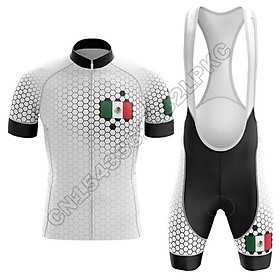 Đội tuyển thể thao Mexico 2022 Bộ quần áo đi xe đạp mùa hè ngắn tay cho nam Quần áo đi xe đạp nhanh khô ngoài trời Bộ quần áo thể thao đi xe đạp MTB Color: cycling jersey 3 Size: XS